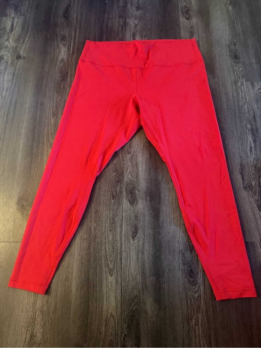 lululemon Wunder Train 28” Bright Red High-Rise Leggings
